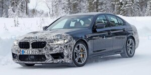 BMW M5 Facelift (2020) verliert auf neuen Fotos an Tarnung