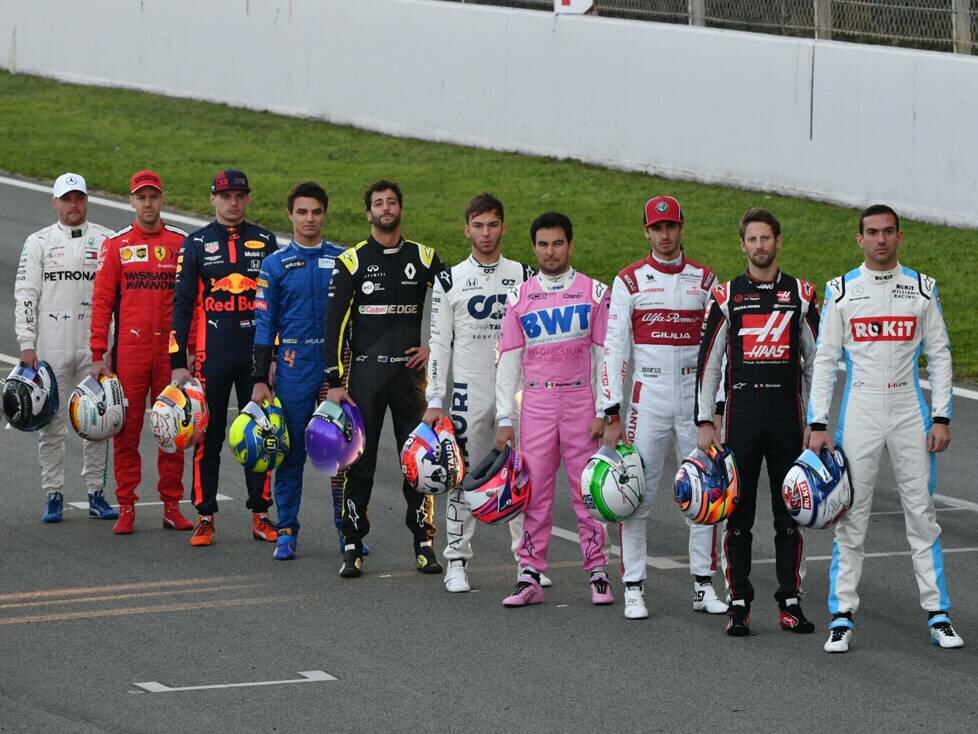 Formel-1-Fahrer 2020 beim Gruppenbild