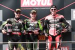 Jonathan Rea, Alex Lowes und Scott Redding 