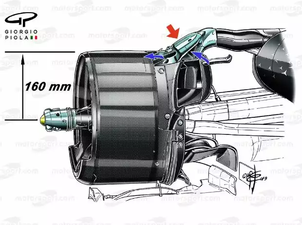 Mercedes W11, Hinterachse Titel-Bild zur News: Mercedes W11, Hinterachse