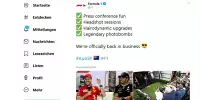 Twitter-Screenshot Formel 1
