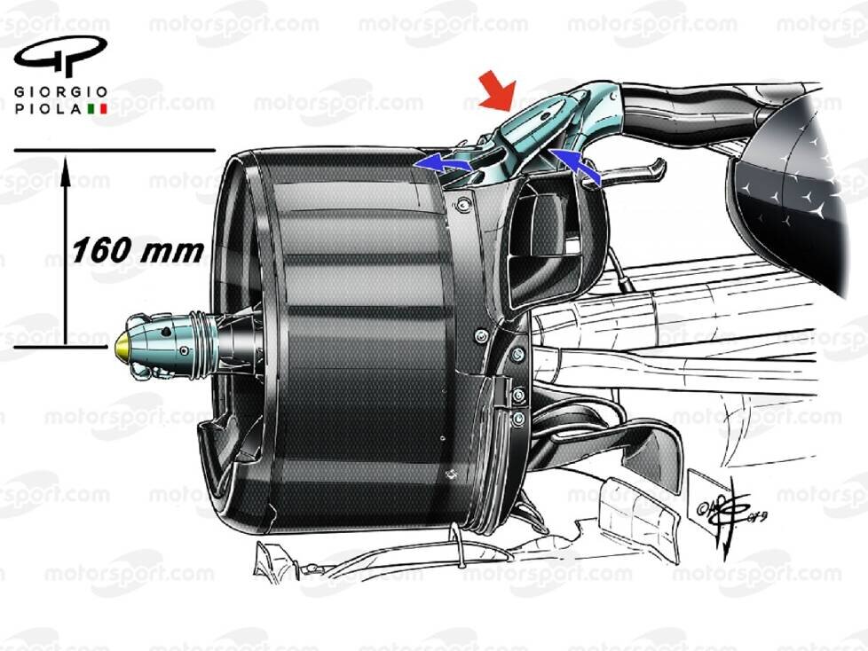 Mercedes W11, Hinterachse