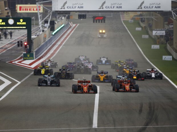 Titel-Bild zur News: Sebastian Vettel, Charles Leclerc, Lewis Hamilton, Valtteri Bottas, Max Verstappen, Kevin Magnussen