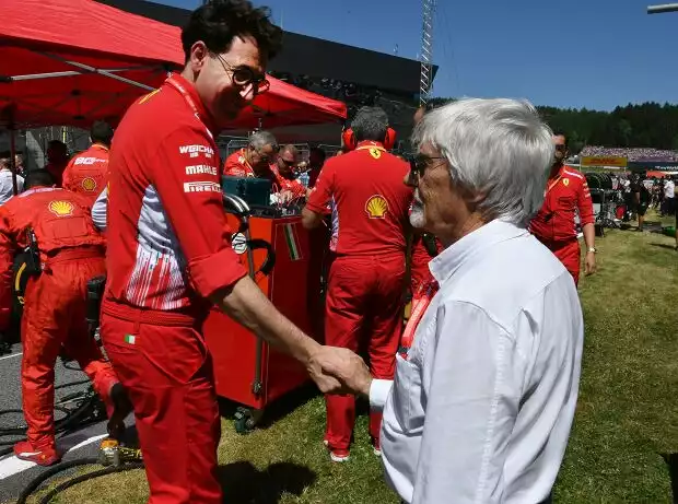 Mattia Binotto, Bernie Ecclestone Titel-Bild zur News: Mattia Binotto, Bernie Ecclestone
