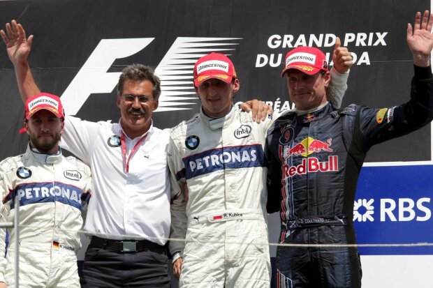 Nick Heidfeld Mario Theissen Robert Kubica David Coulthard Alfa Romeo Alfa Romeo Racing Orlen F1Red Bull Aston Martin Red Bull Racing F1 ~Nick Heidfeld, Mario Theissen, Robert Kubica und David Coulthard ~ 