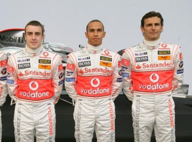 Titel-Bild zur News: Gary Paffett, Fernando Alonso, Lewis Hamilton, Pedro de la Rosa