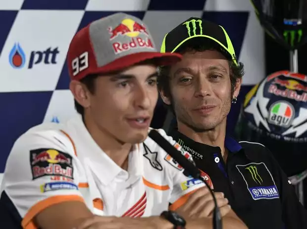 Titel-Bild zur News: Marc Marquez, Valentino Rossi