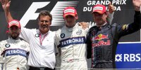 Nick Heidfeld, Mario Theissen, Robert Kubica, David Coulthard