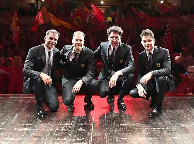 Sebastian Vettel, Marc Gene, Charles Leclerc Titel-Bild zur News: Sebastian Vettel, Marc Gene, Charles Leclerc