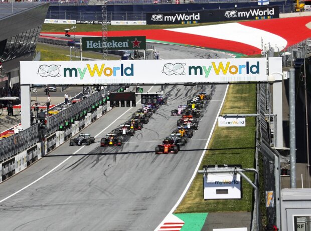 Titel-Bild zur News: Charles Leclerc, Max Verstappen, Lewis Hamilton