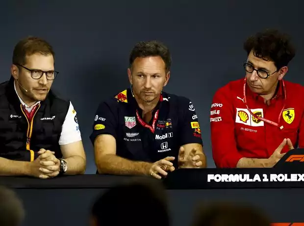 Andreas Seidl, Christian Horner, Mattia Binotto Titel-Bild zur News: Andreas Seidl, Christian Horner, Mattia Binotto