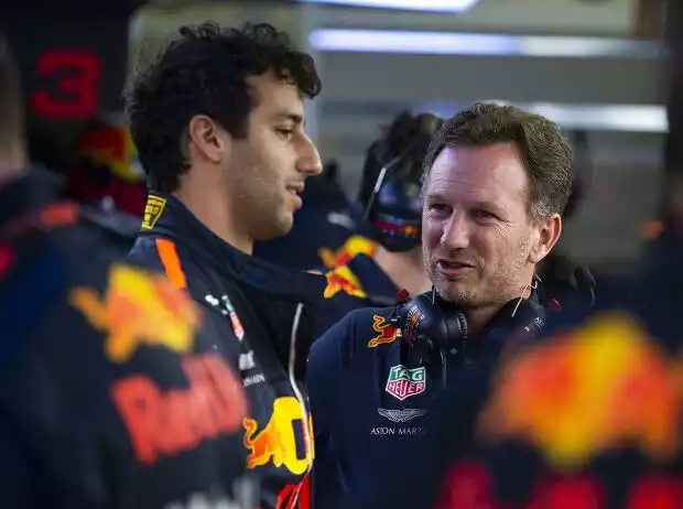 Titel-Bild zur News: Daniel Ricciardo, Christian Horner