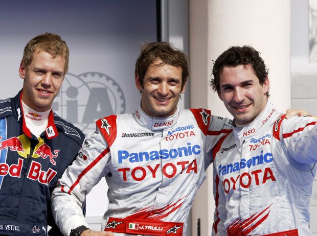 Sebastian Vettel, Jarno Trulli, Timo Glock