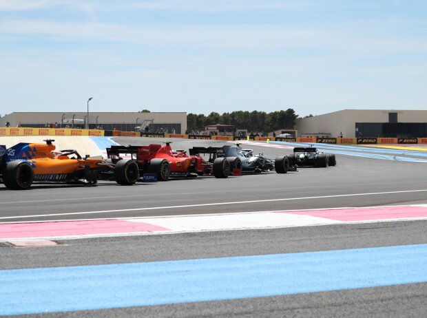 Titel-Bild zur News: Lewis Hamilton, Valtteri Bottas, Charles Leclerc, Carlos Sainz