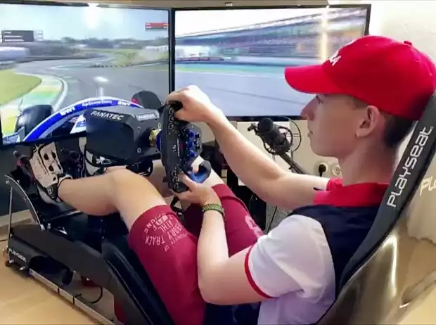Titel-Bild zur News: David Schumacher im Heimsimulator