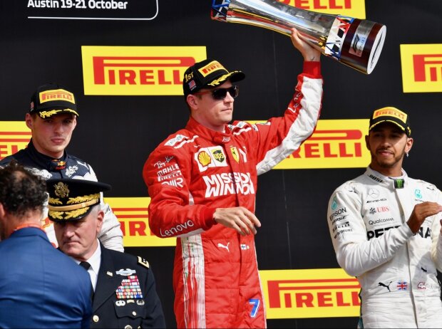 Max Verstappen, Kimi Räikkönen, Lewis Hamilton