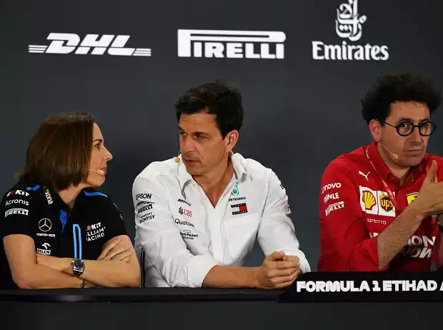 Claire Williams, Toto Wolff, Mattia Binotto Titel-Bild zur News: Claire Williams, Toto Wolff, Mattia Binotto