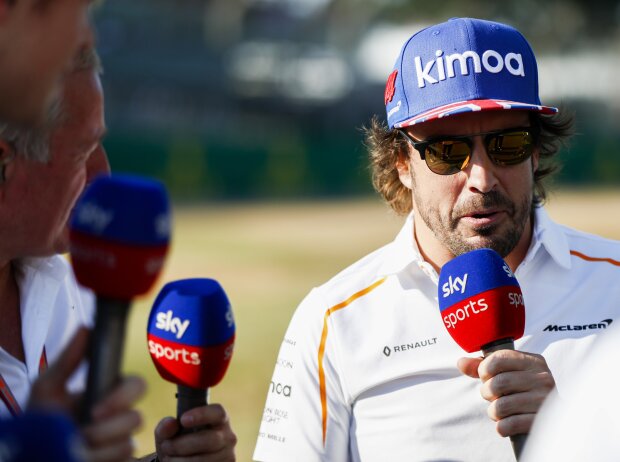 Paul di Resta, Martin Brundle und Fernando Alonso Paul di Resta, Martin Brundle und Fernando Alonso