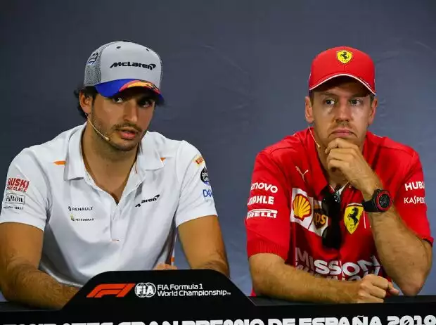 Carlos Sainz, Sebastian Vettel Titel-Bild zur News: Carlos Sainz, Sebastian Vettel