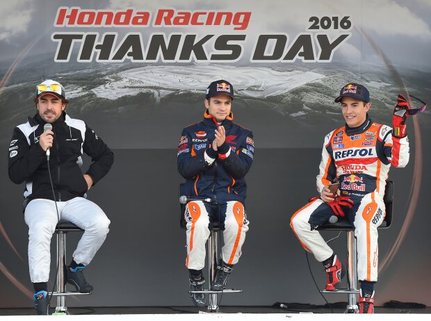 Fernando Alonso, Daniel Pedrosa, Marc Marquez Fernando Alonso, Daniel Pedrosa, Marc Marquez