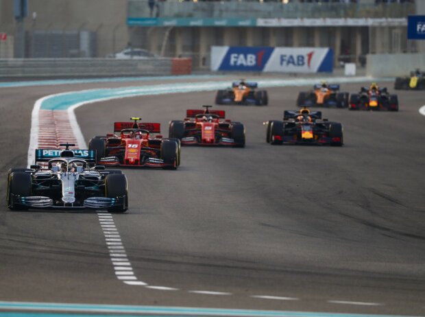 Titel-Bild zur News: Lewis Hamilton, Charles Leclerc, Sebastian Vettel, Max Verstappen