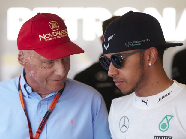 Titel-Bild zur News: Niki Lauda, Lewis Hamilton