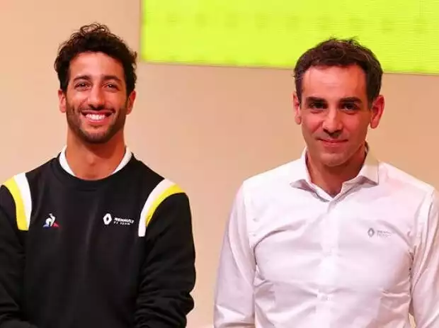 Esteban Ocon, Daniel Ricciardo, Cyril Abiteboul, Alain Prost Titel-Bild zur News: Esteban Ocon, Daniel Ricciardo, Cyril Abiteboul, Alain Prost