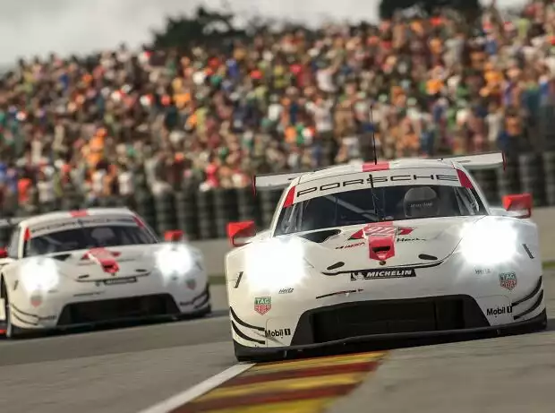 24h Le Mans virtuell, Porsche 911 RSR Titel-Bild zur News: 24h Le Mans virtuell, Porsche 911 RSR