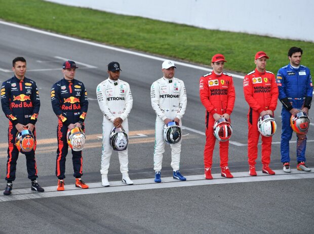 Titel-Bild zur News: Esteban Ocon, Alexander Albon, Max Verstappen, Lewis Hamilton, Valtteri Bottas, Charles Leclerc, Sebastian Vettel, Carlos Sainz