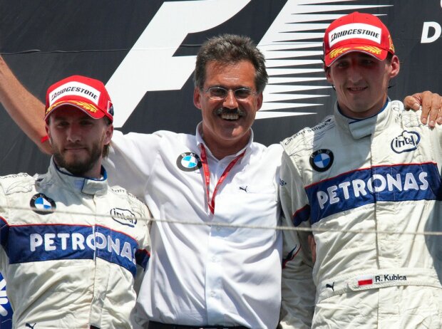 Nick Heidfeld, Mario Theissen, Robert Kubica, David Coulthard Nick Heidfeld, Mario Theissen, Robert Kubica, David Coulthard
