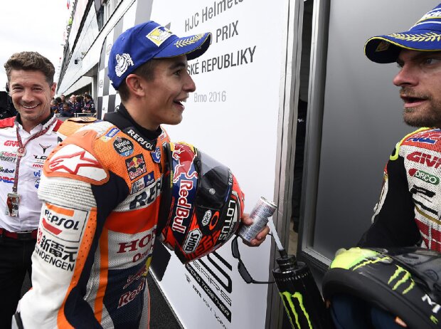 Marc Marquez, Cal Crutchlow, Lucio Cecchinello Marc Marquez, Cal Crutchlow, Lucio Cecchinello