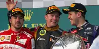 Kimi Räikkönen, Fernando Alonso, Sebastian Vettel