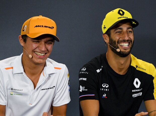 Titel-Bild zur News: Lando Norris, Daniel Ricciardo, Lewis Hamilton