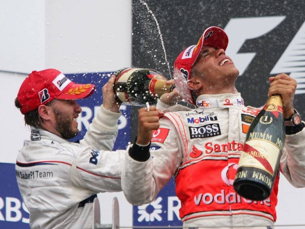 Nick Heidfeld, Lewis Hamilton