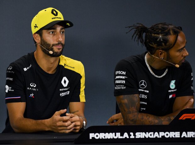 Lando Norris, Daniel Ricciardo, Lewis Hamilton Lando Norris, Daniel Ricciardo, Lewis Hamilton
