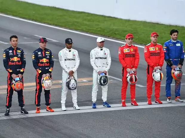 Titel-Bild zur News: Esteban Ocon, Alexander Albon, Max Verstappen, Lewis Hamilton, Valtteri Bottas, Charles Leclerc, Sebastian Vettel, Carlos Sainz