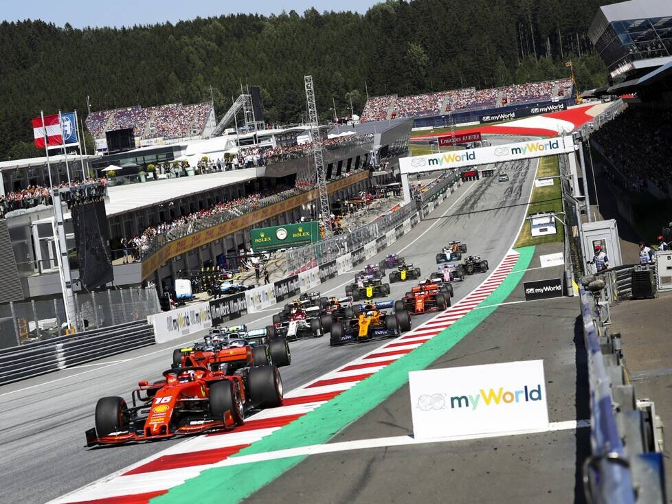 Charles Leclerc, Valtteri Bottas, Lewis Hamilton, Max Verstappen, Lando Norris, Kimi Räikkönen