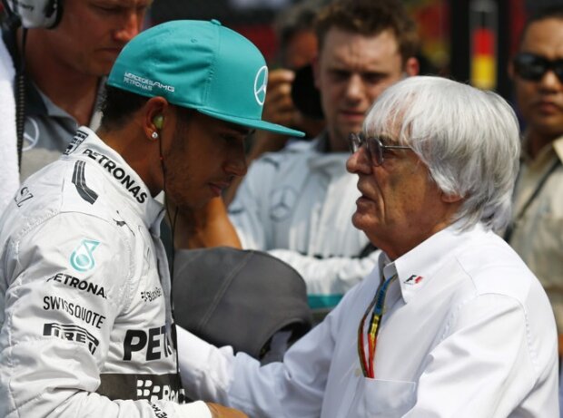 Lewis Hamilton, Bernie Ecclestone Lewis Hamilton, Bernie Ecclestone