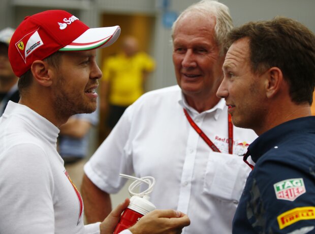 Titel-Bild zur News: Sebastian Vettel, Christian Horner