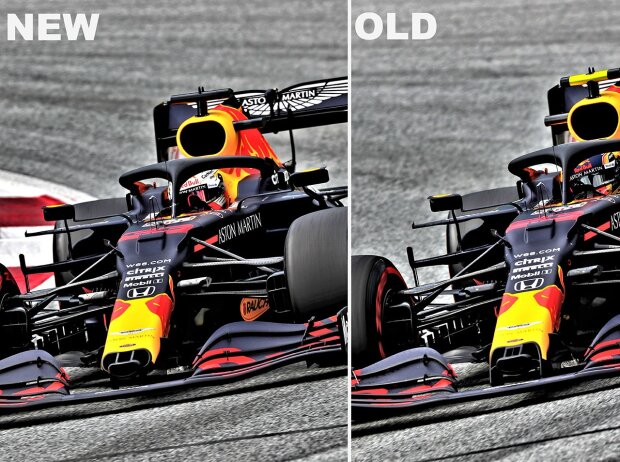 Vergleich: Nase am Red Bull RB16