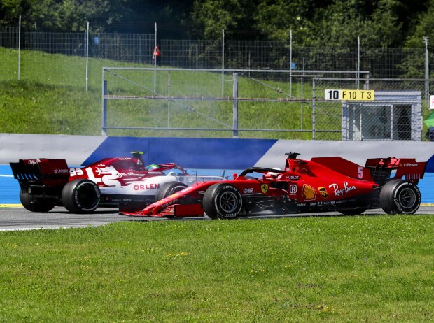 Titel-Bild zur News: Sebastian Vettel, Carlos Sainz, Antonio Giovinazzi