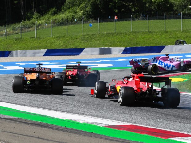 Titel-Bild zur News: Charles Leclerc, Carlos Sainz, Sebastian Vettel