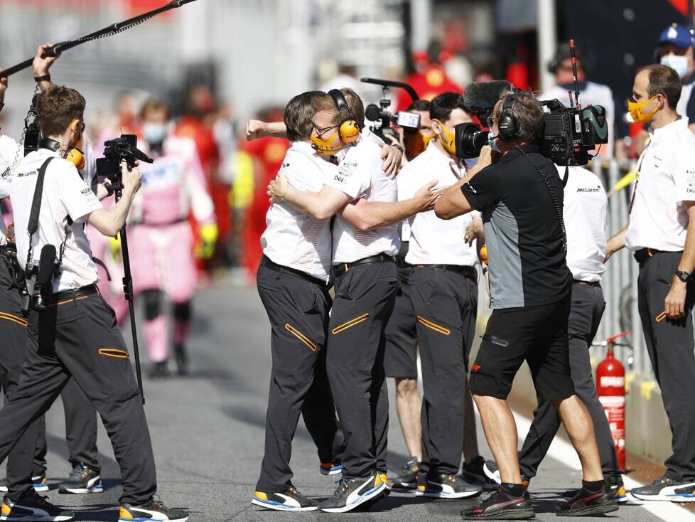 Zak Brown, Andreas Seidl, Lando Norris