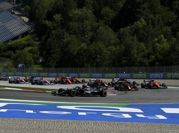Titel-Bild zur News: Valtteri Bottas, Max Verstappen, Alexander Albon, Lando Norris, Lewis Hamilton