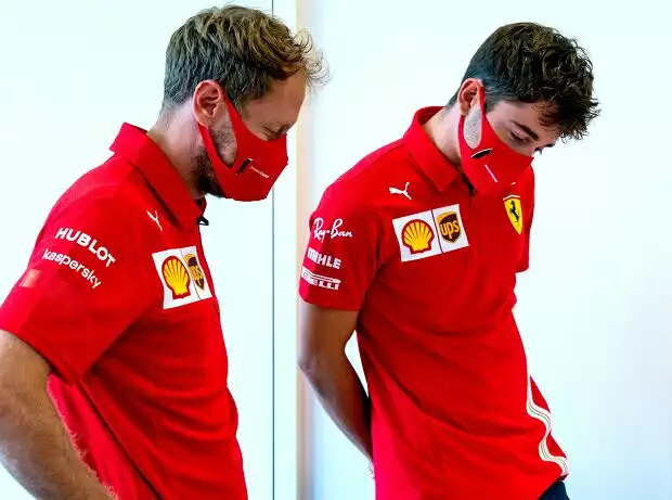 Titel-Bild zur News: Charles Leclerc, Sebastian Vettel