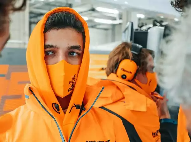 Titel-Bild zur News: Lando Norris mit Maske