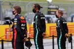 Lewis Hamilton (Mercedes), Valtteri Bottas (Mercedes) und Max Verstappen (Red Bull) 