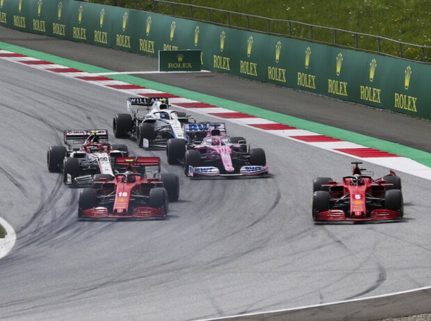 Titel-Bild zur News: Daniil Kwjat, Charles Leclerc, Sebastian Vettel