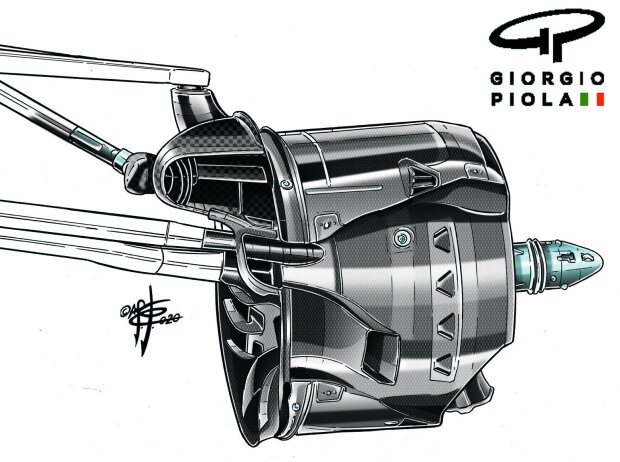 Bremsschacht des Racing Point RP20 Bremsschacht des Racing Point RP20