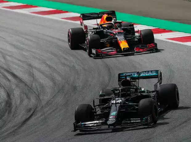 Titel-Bild zur News: Lewis Hamilton, Max Verstappen, Carlos Sainz